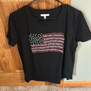 Maurices flag tee.  Size L.  NWT.